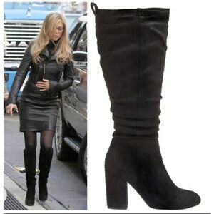 Coconut by Matisse Naomi Black Suede‎ Knee Boots high heels sz 8.5